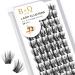Cluster lashes 72 Clusters B&Q Lash Clusters D Curl Individual Cluster Lashes Natural Eyelash Clusters DIY Lash Extensions Soft Fluffy Cluster Eyelash Extensions (UK-FD-B43-D-16) D-16 mm B 43