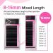 Beauty7 Flat Lash Extensions - C Curl 0.20 Mix Length 8-15mm | Individual Volume Lashes - 16 Rows Split Tips - Buy Online on SooperMarket.com