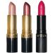 Lipstick Set by Revlon Super Lustrous 3 Piece Gift Set High Impact Multi-Finish in Cream Pearl & Matte Pack of 3 Pearl & Matte 3 Piece Gift Set 0.15 Ounce (Pack of 3)