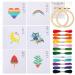 Pllieay Cross Stitch Beginner Kit for Kids 7-13  Includes 6pcs Project Cross Stitch Pattern and 2pcs Hoops  12 Skeins  Needle Point Starter Kit Sewing Set with Instructions