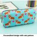 Linen Corgi Pattern Lparkin Pin Bag | Large Capacity Pen Case & Cosmetic Bag for Students and Office Use - Buy Online on SooperMarket.com