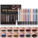 Skynest Eye Pencil  12 Pcs Eyeshadow & Eyeliner Pencil Set  | Matte Shimmer Metallic  Long Lasting  High-impact |  Multi-Dimension Eye looks Makeup Kit