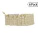 Bleu Bath (6 Pack) Exfoliating Loofah Pouch Sisal Ramie Soap Saver Bag in 100% Natural and Organic Luffa Loofa Scrubber with Drawstring and Wooden Bead Holder