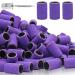 100Pcs Sanding Bands for Nail Drill 150 Grit Medium Grit Sanding Band for Nail Drill with 3/32 Nail Drill Bit for Acrylic Nail Gel Nail Professional Nail Sanding Band Set for Manicure and Pedicure purple-150