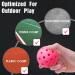 Vvinca Pickleballs 6 Pack - USAPA Approved, Outdoor Pickleball Balls with 40 Holes, Double Tone Luminous Colors (Green/Blue/Pink/Tangerine/Yellow), Bubblegum Pink - 6 Pack - Buy Online on SooperMarket.com