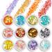 AOOWU Chunky Glitter 12 Colors 3D Nail Art Glitter Sequins for Nail Art Decoration Festival Nail Glitter Powder Holographic Cosmetic Glitter for Face Body Eye Hair Nail and DIY Art (02)