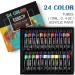 ESRICH Acrylic Paint Canvas Set - 42 Piece Premium Kit with Easel, 24 Colors, 10 Brushes, 6 Canvases - Painting Supplies for Kids, Students, Artists & Beginners - Buy Online on SooperMarket.com