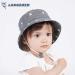 LANGZHEN Beach Sun Protection Hat for Baby Girls | Adjustable Wide Brim Kids Summer Play Hat with Chin Strap | Double Stars Design | 2-4 Years - Buy Online on SooperMarket.com