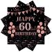 40 pieces ros gold napkin birthday 60th birthday ros gold paper party napkins 33 x 33cm paper napkins for man girl birthday party decoration ros gold 60th