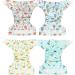 Littles and Bloomz FLV2-0402 Reusable Cloth Diaper Pack - 4 Standard Velcro Diapers for Eco-Friendly Parenting - Buy Online on SooperMarket.com