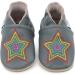 Dotty Fish Soft Leather Baby Shoes | Toddler Boys Non-Slip Suede Soles | Grey Rainbow Star 0-6 Months - 4-5 Years - Buy Online on SooperMarket.com