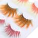 Colorful False Eyelashes - 5 Pairs 6D Long Curled Lashes for Halloween & Stage Makeup | Gradient Orange Red Blue Thick Synthetic Lashes - Buy Online on SooperMarket.com