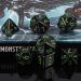 QMAY DND Dice Set - 7 Pcs Polyhedral Dice for Dungeons and Dragons - Pure Black - Buy Online on SooperMarket.com