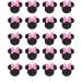 Arthsdite 24Pcs Mouse Inspired Cupcake Toppers with Pink Bow Black Glitter Mouse Cake Decorations for Baby Shower Wedding Kids Birthday Party Cake Decorations Supplies - Black Glitter - Buy Online on SooperMarket.com