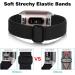 Witzon Adjustable Elastic Bands for Fitbit Charge 4/3/3SE - Breathable Fabric Pattern Replacement Strap for Women Men - Solid Black - Buy Online on SooperMarket.com
