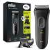Braun Series 3 3000BT Shave&Style 3-in-1 electric shaver with precision trimmer and 5 comb attachments black