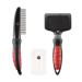 Mikki Kitten Cat Grooming Kit with Slicker Brush Comb and Flea Comb -Gentle Grooming Starter Set 3pcs