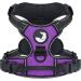 Joytale dog harness Large dogs reflective soft padded dogs curve ant zug adjustable breathable breast harness with safe simple control handle purple l l (1 Pack) purple