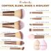 Expressions 12pc Flawless Makeup Brush Set - Vanilla Rose Gold | Premium Glitter Cosmetic Brushes for Contouring & Highlighting - Buy Online on SooperMarket.com