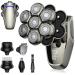 7D Head Shavers for Bald Men Upgrade IPX7 Waterproof Head Shavers LED Display Type-C Charge Anti-Pinch Head Shavers with 5 in 1 Men's Grooming Kit