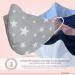 Dance Pattern Washable Cotton Mask for Kids & Adults - 2-Layer Filter Bag Nose Bracket - Oeko-Tex Standard 100 - Gray & White (M 1 Pack) - Buy Online on SooperMarket.com