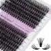 Individual Lashes 240PCS Cluster Lashes Extension C Curl 0.07mm 40D/50D Mixed 16-20mm Lash Clusters Wide Stem Individual Eyelashes Clusters DIY Eyelashes Extensions(40D+50D-0.07-C-MIX16-20) RR-16-20mm Clusters-40D+50D-0.07-C
