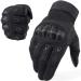 WTACTFUL Tactical Gloves for Men Touchscreen Airsoft Paintball Motorcycle Gloves Full Finger Black X-Large