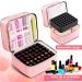 Nail Polish Organizer Case - Holds 42 Bottles, Double-Layer Storage with Adjustable Dividers - Portable Pink Bag for Manicure Tools - Buy Online on SooperMarket.com