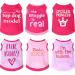 6 Pack Dog Shirt Puppy Clothes for Chihuahua Dog T Shirt Girl Dog Clothes Breathable Dog Outfit Dog Costume Summer Cat and Dog Clothes Dachshund Puppy Accessories Printed Dog Shirts 6 Style (Medium)