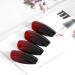 Brishow Coffin False Nails Halloween Decoration Black Red Press On Nails - 24pcs for Women and Girls - Buy Online on SooperMarket.com