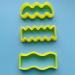 Set of 3 Wavy Rectangle Shape Hair Clip Barrette Cutters - Buy Online on SooperMarket.com