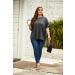 Dark Grey Oversized Women's Summer Tee - Casual Loose Fit Short Sleeve T-Shirt - Buy Online on SooperMarket.com