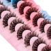 Dramatic D-Curly Mink False Eyelashes - 8 Pairs of Natural Fluffy Fake Lashes (025) - Buy Online on SooperMarket.com