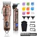 Suttik Hair Clippers and Trimmers Set for Men, Professional Cordless Barber Clippers for Hair Cutting, Beard Trimmer Hair Cutting Kit with T-Blade Close Cutting Trimmer, Gift for Men Rose Gold
