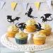 25PCS Dragon Cupcake Toppers Glitter Fantasy Birthday Cupcake Flying Dragon Cupcake Toppers Theme Baby Shower Kids Birthday Party Cake Decorations Supplies Black - Buy Online on SooperMarket.com