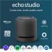 Echo Studio | Our best-sounding smart speaker ever - With Dolby Atmos, spatial audio processing technology, and Alexa | Charcoal Charcoal Device only