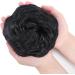 Jet Black Synthetic Hair Bun Extension - 45g Messy Updo Ponytail Scrunchie for Women - Buy Online on SooperMarket.com