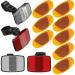 Vicduekg 12 pieces bike reflector bike reflectors at the front spoke reflectors bike cat eyes reflectors set reflector bike for mtb bicycle children yellow