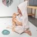 Ehrenkind Hooded Towel - Soft Organic Cotton Baby Bath Towel 100x100 cm in Rose | Perfect Newborn Gift & Essential Baby Equipment - Buy Online on SooperMarket.com