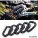Holesto Plastic Carabiner Set - Tactical Black D-Shape Hooks for Outdoor - Durable ABS - 5-Pack - Buy Online on SooperMarket.com