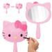 Ocomuan Kitty Birthday Party Favors Kitty Handheld Makeup Mirror Handmade Crystals Mirror Kitty Diy Mirror Birthday Gift for Girls Women