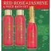 Red Rose Jasmine Home Spa Set: Bath and Body Gift Box for Him | Christmas Gifts | Fragrant Bubble Bath, Gold Bath Bombs, Red Glitter Gel Eye Mask and More - Buy Online on SooperMarket.com