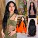 FSHINE Black Real Hair Clip Extensions 55cm - 120g Brazilian Remy Hair Double Weft 7 Pcs Smooth Finish - Buy Online on SooperMarket.com