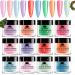 EBANKU Acrylic Powder Set 12 Colors Acrylic Powder Professional Acrylic Nail Powder for Nail Acrylic Extension Nail Carving Long-Lasting No Nail Lamp Needed for Christmas Party