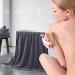 Luxury Silk Hemming Towel Set - Dark Grey 6 Piece - Quick Drying Microfiber Towels for Bath, Fitness, Sports, Yoga, Travel - Ultra Soft and Lightweight - Buy Online on SooperMarket.com