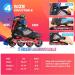 2PM SPORTS Adjustable Kids Inline Skate | Red & Black Roller Blades for Boys and Girls | Beginner Skates | Large-Youth (4Y-7Y US) - Buy Online on SooperMarket.com