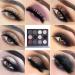 Smokey Grey Eyeshadow Palette - DE LANCI Professional 12 Shades Matte Shimmer Goth Makeup - Waterproof High Pigmented Smoky Eyes Shadow Kit - Buy Online on SooperMarket.com