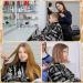 FEBSNOW Hair Cutting Cape Kit - Professional Waterproof Barber Cape with Neck Duster Brush | Adjustable Floral Hairdressing Supplies for Adults - Buy Online on SooperMarket.com