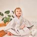 Mabyen Baby Hooded Bathrobe - 100% Organic Cotton Baby Poncho in Light Grey | Eco-Friendly One Size International Shipping - Buy Online on SooperMarket.com