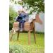 Roba Wooden Garden Horse - Vaulting Horse with Mane & Tail for Gymnastics & Riding - Solid Teak Construction - Buy Online on SooperMarket.com